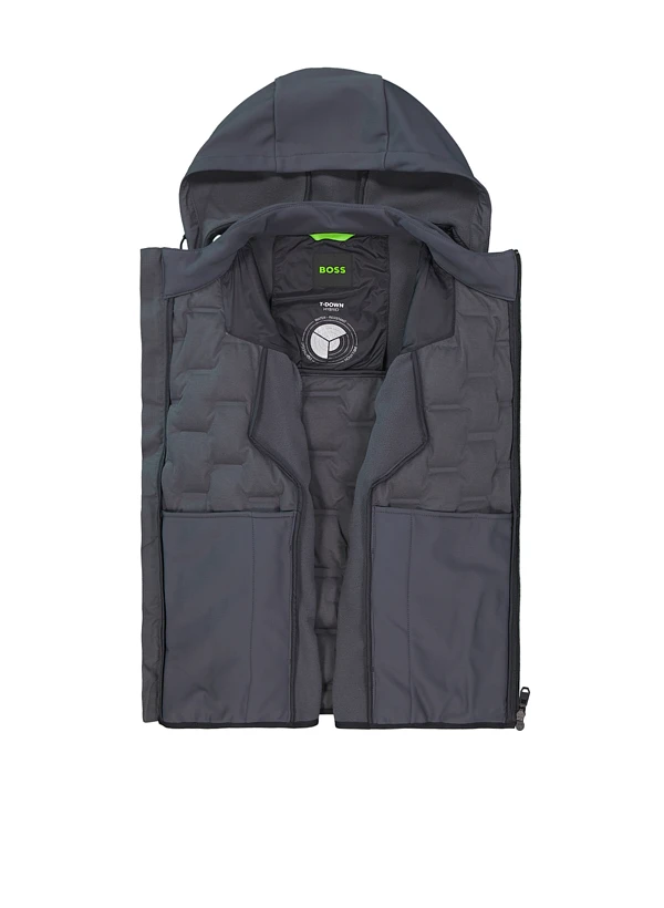 BOSS Green, Jacke T-Down, Mikrofaser, dunkelgrau BOSS Green, Jacke T-Down, Mikrofaser, Dunkelgrau -Herrenausstatter Verkaufe 448363 norm3