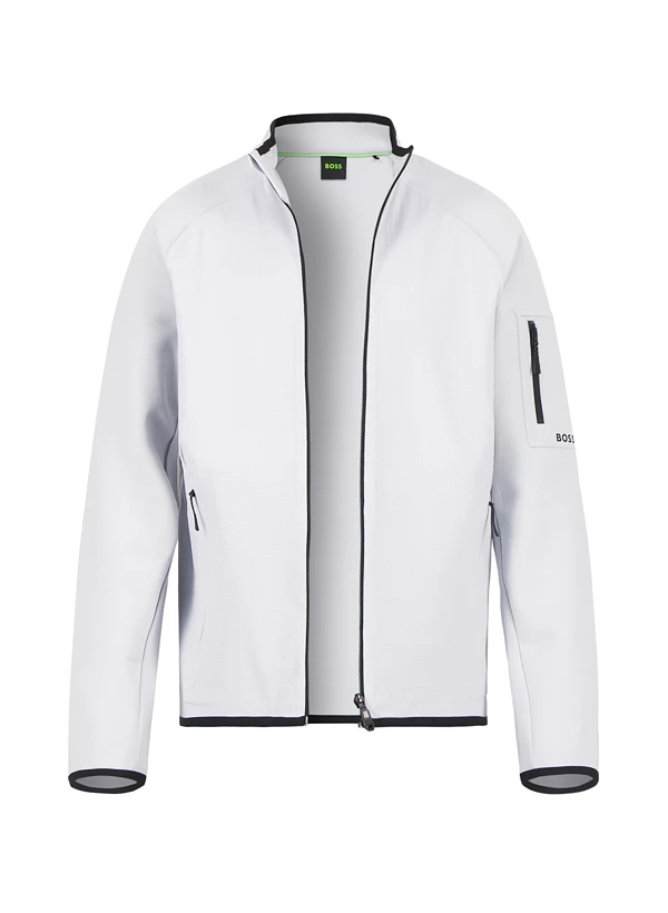 BOSS Green, Sweatjacke Urban, Baumwolle, hellgrau BOSS Green, Sweatjacke Urban, Baumwolle, Hellgrau -Herrenausstatter Verkaufe 448365 norm