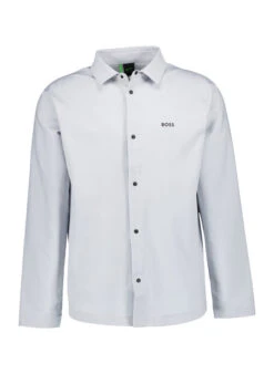 BOSS Green, Hemd Cruise, Mikrofaser Geruchshemmend, Pastellgrau