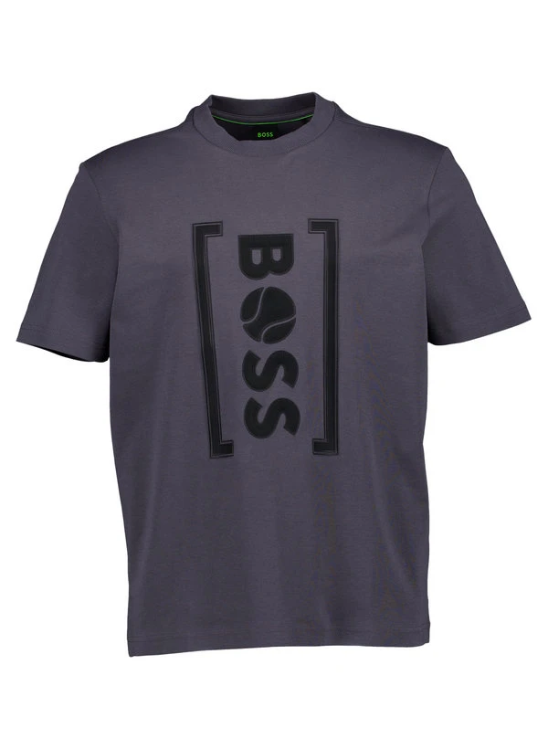 BOSS Green, T-Shirt Iconic, Baumwoll-Stretch, grau BOSS Green, T-Shirt Iconic, Baumwoll-Stretch, Grau -Herrenausstatter Verkaufe 448368 norm
