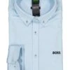 BOSS Green, Hemd, Regular Fit, Jersey Atmungsaktiv, Blau