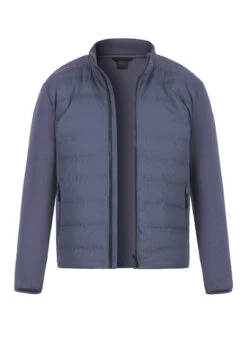 HACKETT, Hybridjacke, Mikrofaser, Stahlblau