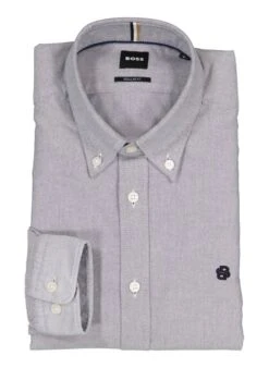BOSS Black, Hemd Liam, Regular Fit, Baumwolle, Dunkelblau