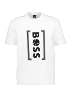 BOSS Green, T-Shirt Iconic, Baumwoll-Stretch, Weiß