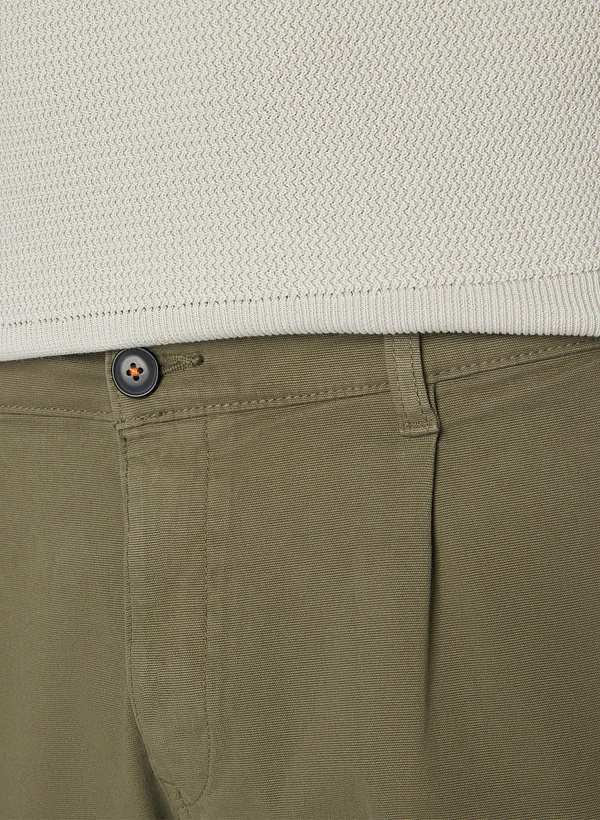 BOSS Orange, Bundfaltenhose Pleated, Relaxed Fit, Baumwolle, grün BOSS Orange, Bundfaltenhose Pleated, Relaxed Fit, Baumwolle, Grün -Herrenausstatter Verkaufe 448427 norm3