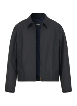 HUGO, Jacke Bapo, Baumwolle Gewachst, Schwarz