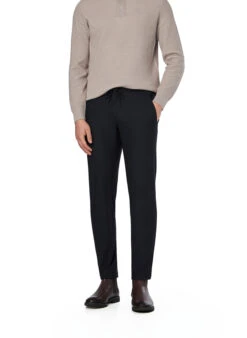 Brax, Chino Phil, Cropped Fit, Jersey, Navy Meliert