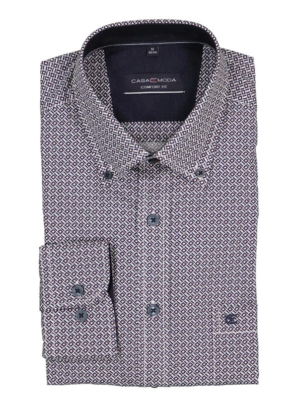 CasaModa, Hemd, Comfort Fit, Baumwolle, blau-rot gemustert CasaModa, Hemd, Comfort Fit, Baumwolle, Blau-rot Gemustert -Herrenausstatter Verkaufe 448598 norm