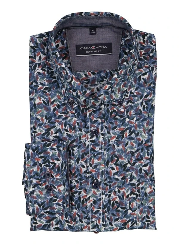 CasaModa, Hemd, Comfort Fit, Baumwolle, blau gemustert CasaModa, Hemd, Comfort Fit, Baumwolle, Blau Gemustert -Herrenausstatter Verkaufe 448617 norm