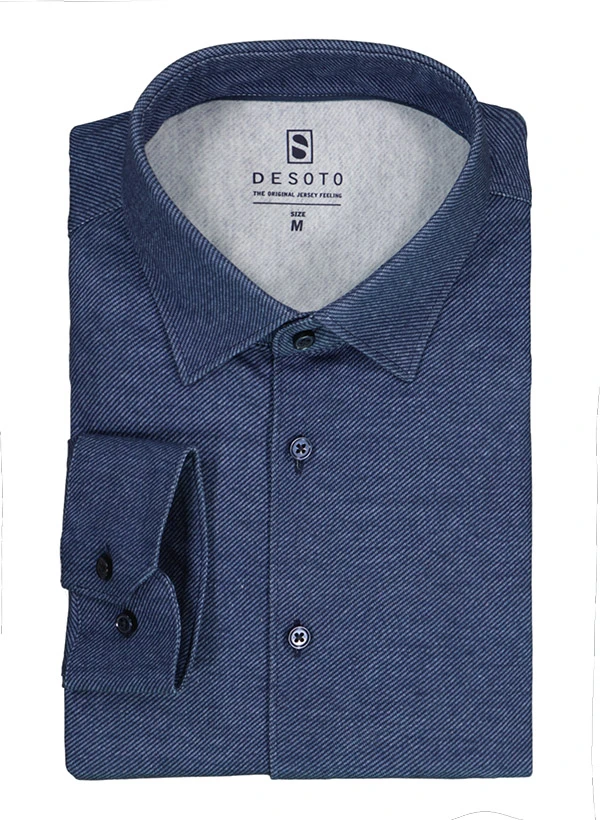 DESOTO, Hemd, Baumwoll-Jersey, navy DESOTO, Hemd, Baumwoll-Jersey, Navy -Herrenausstatter Verkaufe 448704 norm
