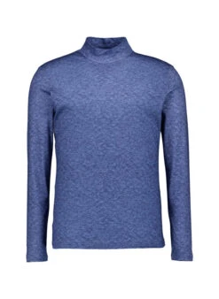 DESOTO, Longsleeve, Baumwoll-Jersey, Blau Meliert