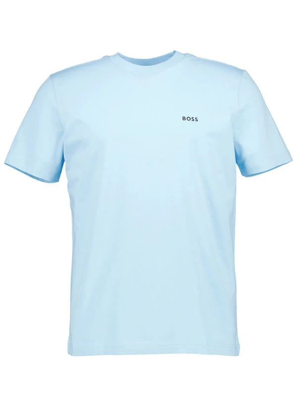 BOSS Green, T-Shirt, Baumwoll-Jersey, pastellblau BOSS Green, T-Shirt, Baumwoll-Jersey, Pastellblau -Herrenausstatter Verkaufe 448730 norm