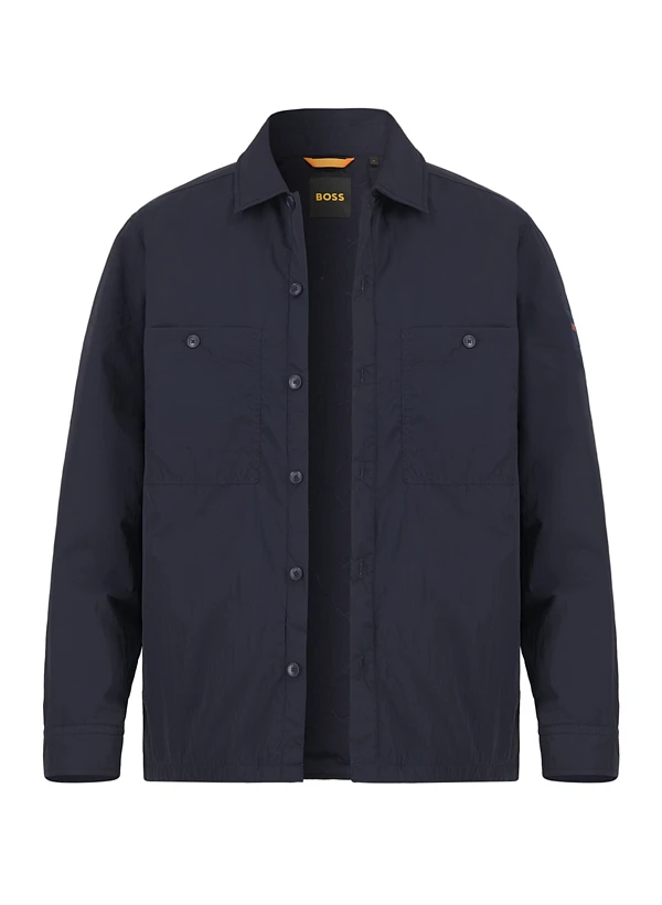 BOSS Orange, Overshirt Locky, Mikrofaser wattiert, dunkelblau BOSS Orange, Overshirt Locky, Mikrofaser Wattiert, Dunkelblau -Herrenausstatter Verkaufe 448797 norm