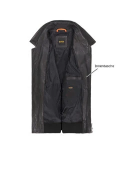 BOSS Orange, Lederjacke Joberg, Schafnappa, Dunkelbraun -Herrenausstatter Verkaufe 448798 norm3