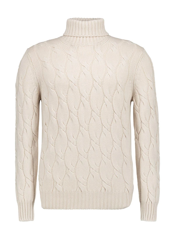 Gran Sasso, Rollkragenpullover, Schurwolle-Kaschmir, beige Gran Sasso, Rollkragenpullover, Schurwolle-Kaschmir, Beige -Herrenausstatter Verkaufe 448803 norm