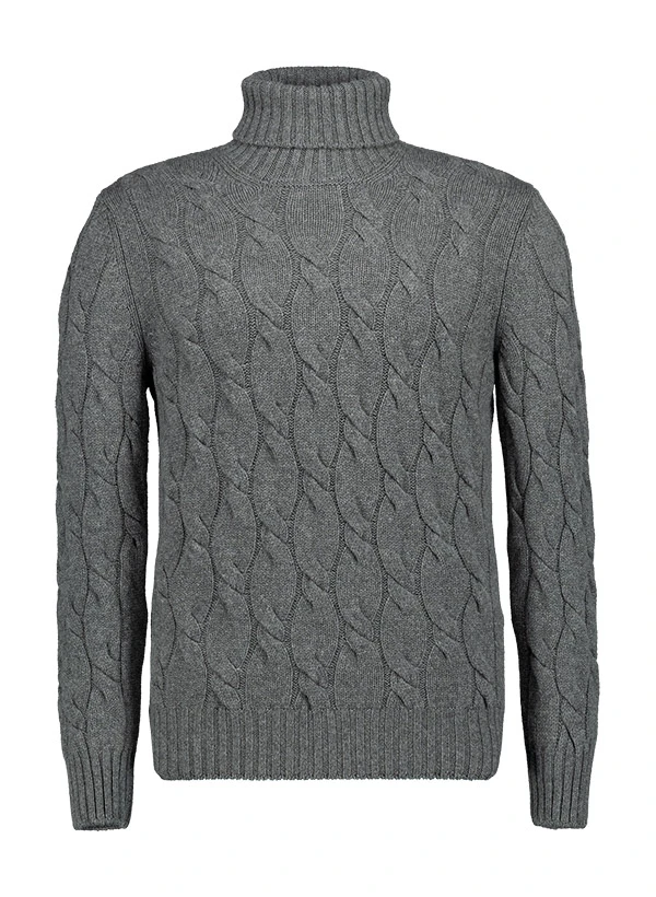 Gran Sasso, Rollkragenpullover, Schurwolle-Kaschmir, grau Gran Sasso, Rollkragenpullover, Schurwolle-Kaschmir, Grau -Herrenausstatter Verkaufe 448804 norm