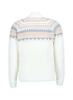 Gran Sasso, Stehkragenpullover, Schurwolle, Ecru Gemustert -Herrenausstatter Verkaufe 448810 norm2