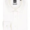BOSS Black, Hemd Hank, Slim Fit, Baumwoll-Jersey, Weiß