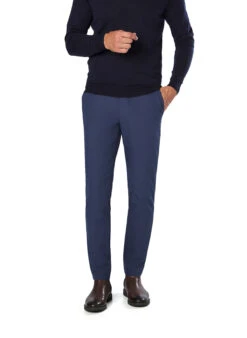 BOSS Black, Hose Kaiton, Slim Fit, Baumwolle, Blau