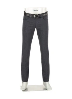 Alberto, Hose Pipe, Regular Fit, Ceramica®, Dunkelgrau-blau Meliert