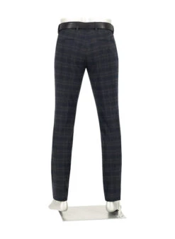 Alberto, Bundfaltenhose Lou, Regular Fit, Flanell, Nachtblau-anthrazit Kariert -Herrenausstatter Verkaufe 448880 norm3