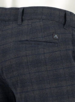 Alberto, Bundfaltenhose Lou, Regular Fit, Flanell, Nachtblau-anthrazit Kariert -Herrenausstatter Verkaufe 448880 norm6