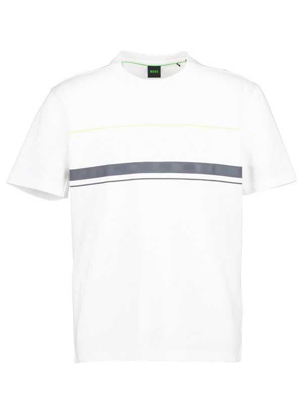BOSS Green, T-Shirt Tee Iconic Zone, Baumwolle, weiß BOSS Green, T-Shirt Tee Iconic Zone, Baumwolle, Weiß -Herrenausstatter Verkaufe 448896 norm