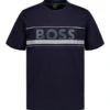 BOSS Green, T-Shirt Tee Iconic Zone, Baumwolle, Dunkelblau