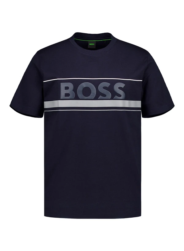 BOSS Green, T-Shirt Tee Iconic Zone, Baumwolle, dunkelblau BOSS Green, T-Shirt Tee Iconic Zone, Baumwolle, Dunkelblau -Herrenausstatter Verkaufe 448897 norm