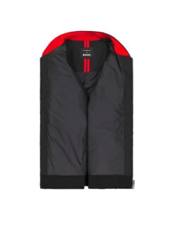 BOSS Black, Jacke Skiles, Baumwoll-Stretch Wattiert, Schwarz -Herrenausstatter Verkaufe 448938 norm3