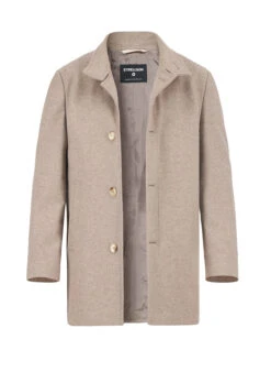 Strellson, Mantel Finchley, Wolle-Mix, Beige Meliert