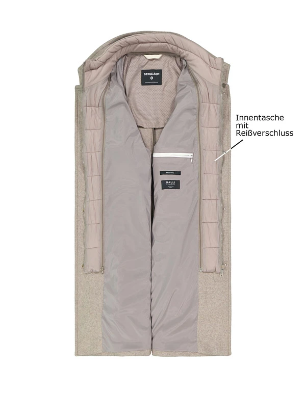 Strellson, Mantel Finlay, Wolle halbgefüttert, beige meliert Strellson, Mantel Finlay, Wolle Halbgefüttert, Beige Meliert -Herrenausstatter Verkaufe 448952 norm3