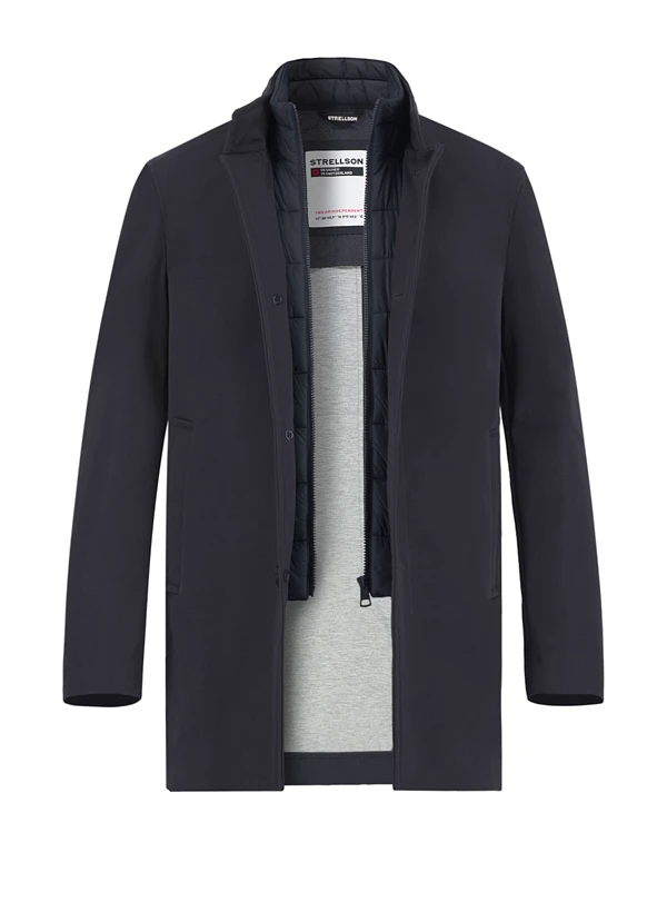 Strellson, Mantel Finlay, Baumwolle, dunkelblau Strellson, Mantel Finlay, Baumwolle, Dunkelblau -Herrenausstatter Verkaufe 448966 norm