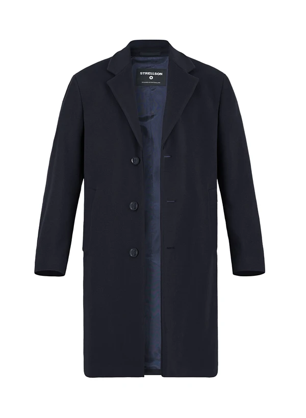 Strellson, Mantel Adria, Wolle-Kaschmir, dunkelblau Strellson, Mantel Adria, Wolle-Kaschmir, Dunkelblau -Herrenausstatter Verkaufe 448969 norm