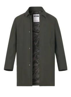 Strellson, Mantel Naro, Mikrofaser, Wasserabweisend, Dunkelgrün
