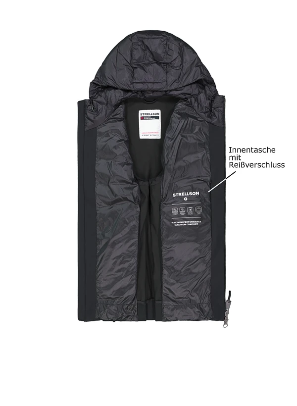 Strellson, Steppjacke Hoody Flex, Mikrofaser wasserabweisend, schwarz Strellson, Steppjacke Hoody Flex, Mikrofaser Wasserabweisend, Schwarz -Herrenausstatter Verkaufe 449028 norm3