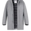 Strellson, Parka Flex, Mikrofaser Wasserabweisend, Dunkelgrau Meliert