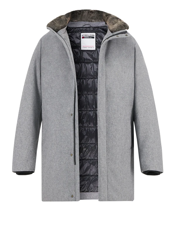 Strellson, Parka Flex, Mikrofaser wasserabweisend, dunkelgrau meliert Strellson, Parka Flex, Mikrofaser Wasserabweisend, Dunkelgrau Meliert -Herrenausstatter Verkaufe 449029 norm