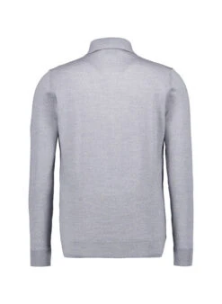 Strellson, Cardigan Marek, Merinowolle Extrafein, Grau Meliert -Herrenausstatter Verkaufe 449052 norm2