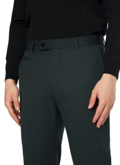 Strellson, Hose Maury, Slim Fit, Woll-Stretch, Dunkelgrün Meliert -Herrenausstatter Verkaufe 449098 norm3
