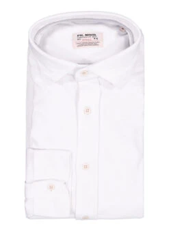 FIL NOIR, Hemd Torino, Shaped Fit, Baumwoll-Jersey, Weiß