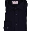 FIL NOIR, Hemd Torino, Shaped Fit, Baumwoll-Jersey, Nachtblau