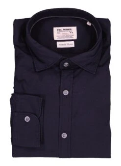 FIL NOIR, Hemd Ascoli, Shaped Fit, Baumwoll-Stretch CO2-Neutral, Schwarz