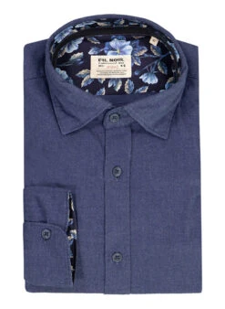 FIL NOIR, Hemd Roma, Shaped Fit, Baumwolle, Indigo