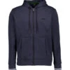 BOSS Green, Sweatjacke FZ Zone, Baumwolle, Dunkelblau