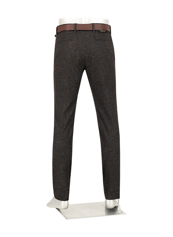 Alberto, Hose Rob, Slim Fit, Jersey, anthra-cognac gemustert Alberto, Hose Rob, Slim Fit, Jersey, Anthra-cognac Gemustert -Herrenausstatter Verkaufe 449161 norm3