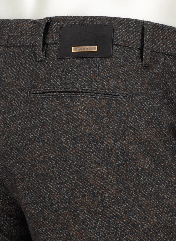 Alberto, Hose Rob, Slim Fit, Jersey, anthra-cognac gemustert Alberto, Hose Rob, Slim Fit, Jersey, Anthra-cognac Gemustert -Herrenausstatter Verkaufe 449161 norm6