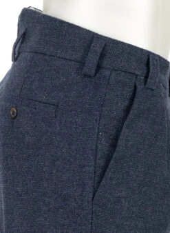 Alberto, Bundfaltenhose Ted, Wide Fit, Wolle Cropped, Navy -Herrenausstatter Verkaufe 449164 norm5