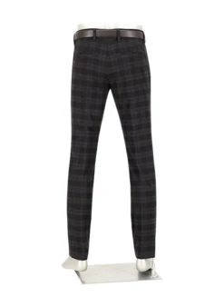 Alberto, Bundfaltenhose Lou, Regular Fit, Flanell, Fuchsia-anthrazit Kariert -Herrenausstatter Verkaufe 449166 norm3