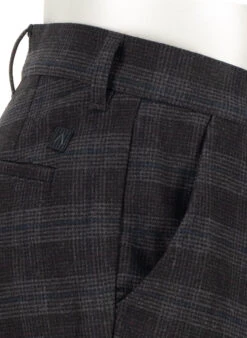 Alberto, Bundfaltenhose Lou, Regular Fit, Flanell, Fuchsia-anthrazit Kariert -Herrenausstatter Verkaufe 449166 norm5